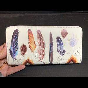 Feathers Boho Style Wallet - NWT